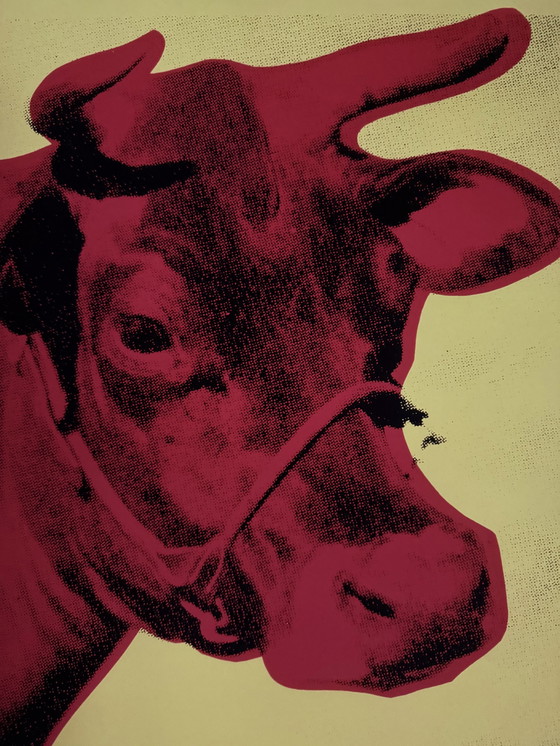 Image 1 of Andy Warhol: “Cow: Yellow & Pink, 1971”