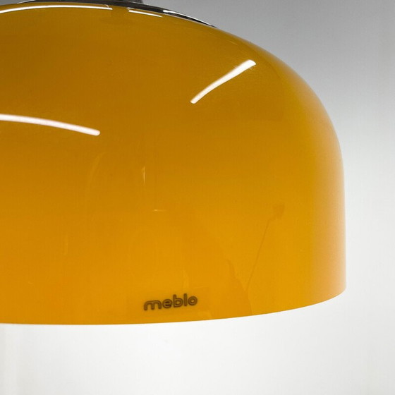 Image 1 of Mid century gele hanglamp van Harvey Guzzini voor Meblo, Italië 1970
