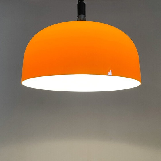 Image 1 of Mid century gele hanglamp van Harvey Guzzini voor Meblo, Italië 1970