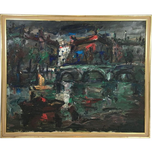 Oude olieverf op doek, 1960