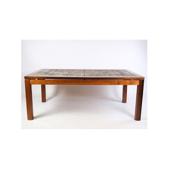 Image 1 of Vintage salontafel met rozenhouten tegels, Denemarken 1960