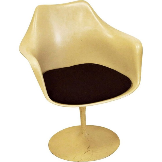 Image 1 of Vintage Tulip armstoel in beige glasvezel van Eero Saarinen voor Knoll, 1950