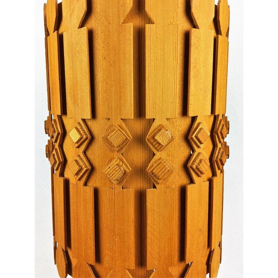 Image 1 of Set van 3 Vintage Scandinavische grenen hanglampen 1960