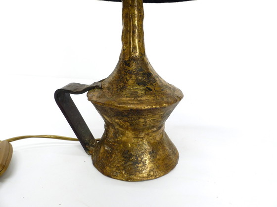 Image 1 of Max Bré Bronzen Brutalistische Lamp 1970