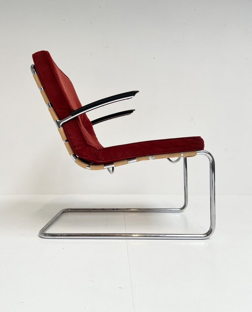 Zeer Unieke Vintage Gispen 411 Fauteuil, 1930'S