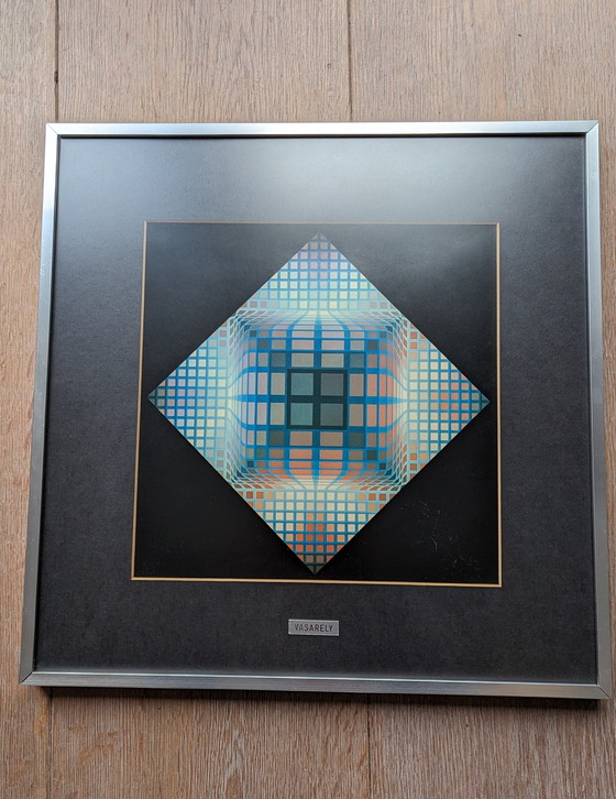 Image 1 of Victor Vasarely optische foto print