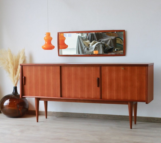 Image 1 of Vintage teakhouten dressoir van Gaston Poisson, Frankrijk 1960