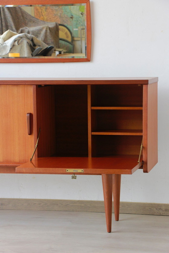 Image 1 of Vintage teakhouten dressoir van Gaston Poisson, Frankrijk 1960