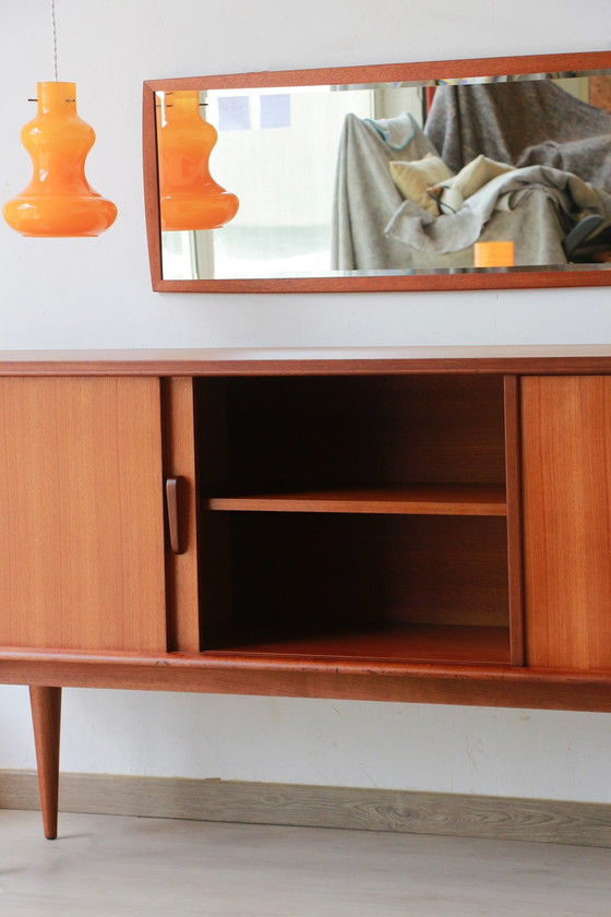 Image 1 of Vintage teakhouten dressoir van Gaston Poisson, Frankrijk 1960