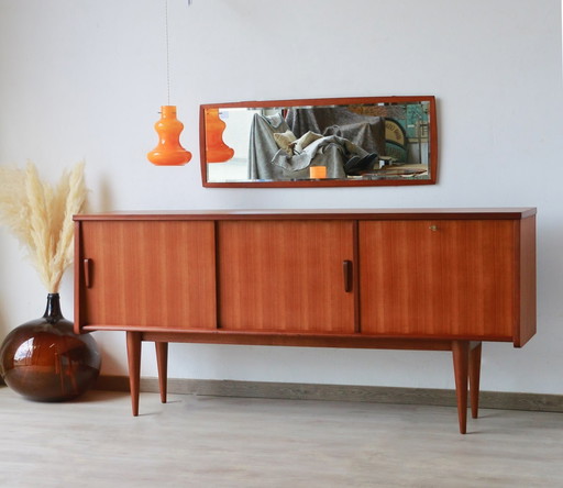 Vintage teakhouten dressoir van Gaston Poisson, Frankrijk 1960