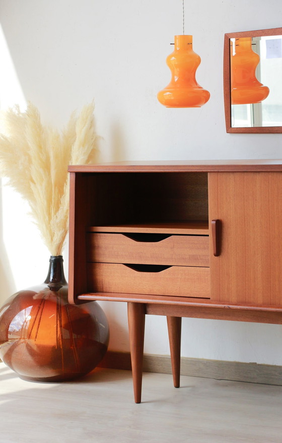 Image 1 of Vintage teakhouten dressoir van Gaston Poisson, Frankrijk 1960