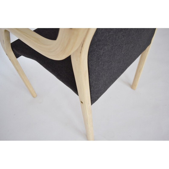 Image 1 of Set van 4 vintage eetkamerstoelen met armleuningen van Gražina Tulevičienė voor Vilniaus Baldų Kombinatas, jaren 1970