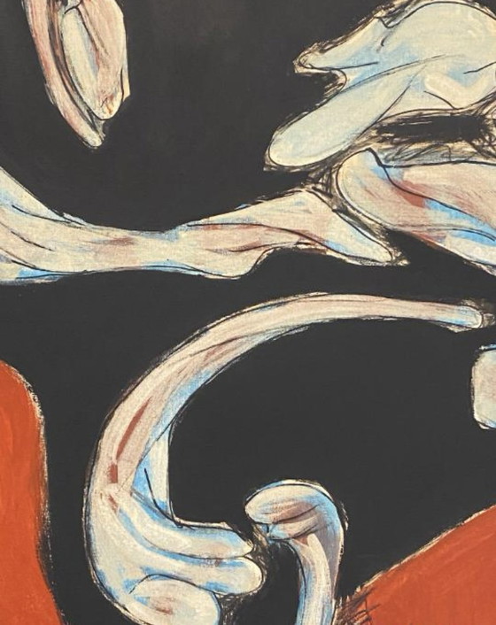 Image 1 of Raffaele Menster, Olieverf op doek 1962, Italië, Abstractie,