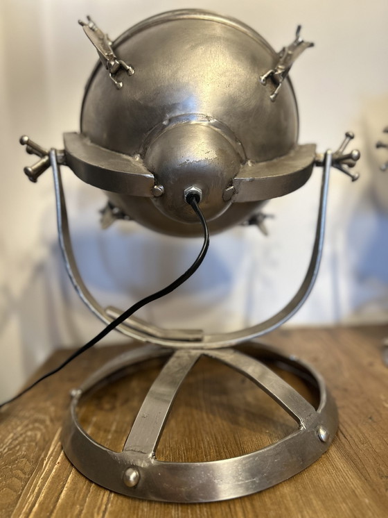 Image 1 of 2x Vintage Metalen Tafellamp