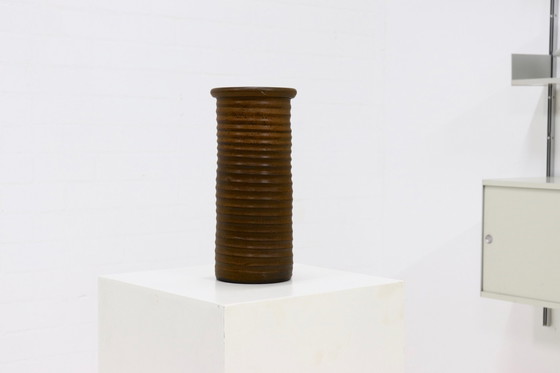 Image 1 of Vintage Jan De Graaf Studio Aardewerk Cilindrische Vaas