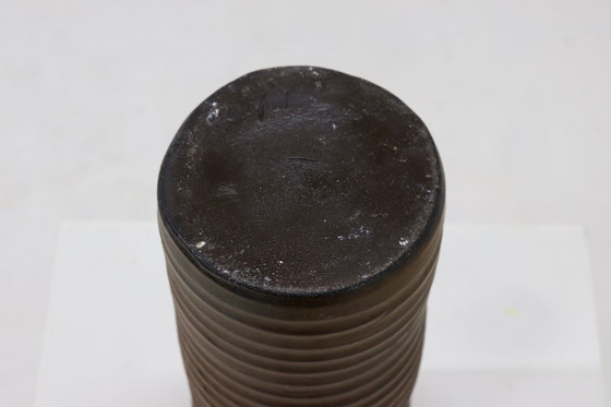Image 1 of Vintage Jan De Graaf Studio Aardewerk Cilindrische Vaas