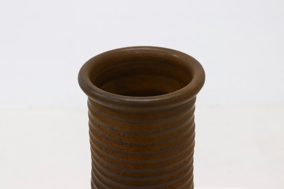 Image 1 of Vintage Jan De Graaf Studio Aardewerk Cilindrische Vaas
