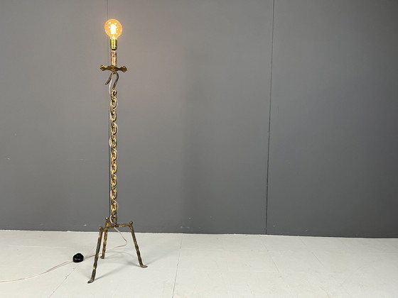 Image 1 of Vintage vloerlamp met kettingschakel, jaren 1960