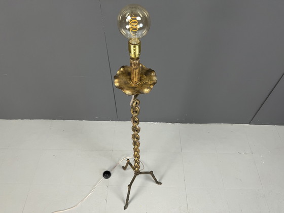 Image 1 of Vintage vloerlamp met kettingschakel, jaren 1960