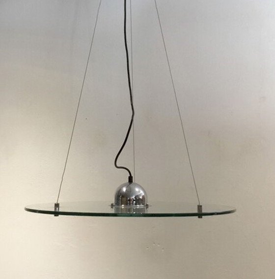 Image 1 of Vintage glazen hanglamp