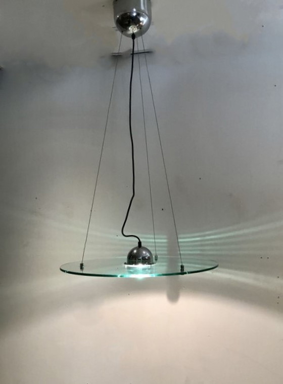 Image 1 of Vintage glazen hanglamp