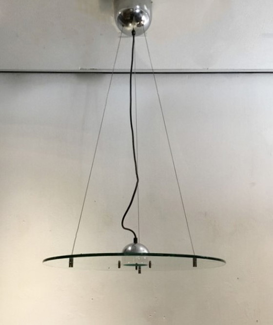 Image 1 of Vintage glazen hanglamp