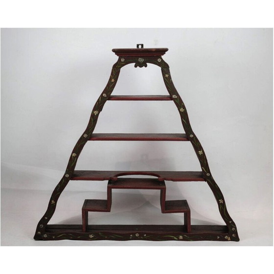 Image 1 of Amager vintage plank met originele verf en kleuren, 1860