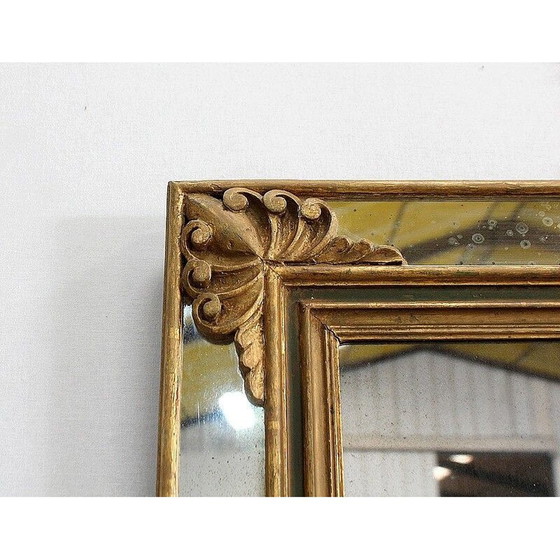 Image 1 of Rechthoekige vintage spiegel met glazuur