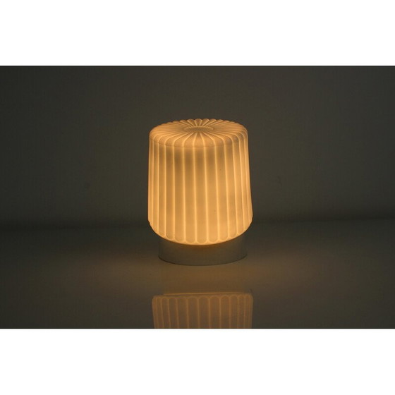 Image 1 of Vintage wandlamp in kunststof en opaline glas, Tsjecho-Slowakije 1960