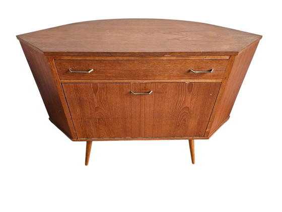 Image 1 of Vintage Teak Midcentury Dressoir Hoekkastje