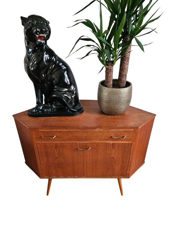 Image 1 of Vintage Teak Midcentury Dressoir Hoekkastje