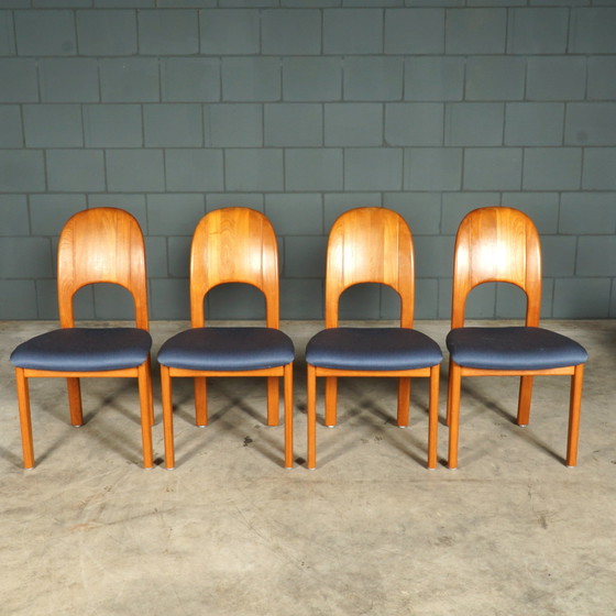 Image 1 of Set Met 4 Eetkamerstoelen – Holstebro Denmark – Jaren 70