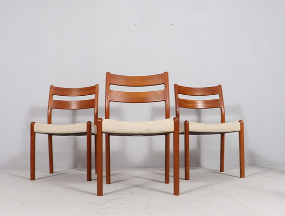 Image 1 of Set van 5 stoelen/eetkamerstoelen van Emc Møbler, Denemarken, jaren 1970