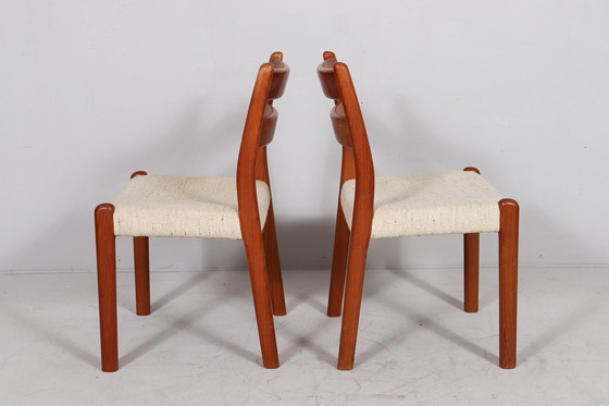 Image 1 of Set van 5 stoelen/eetkamerstoelen van Emc Møbler, Denemarken, jaren 1970