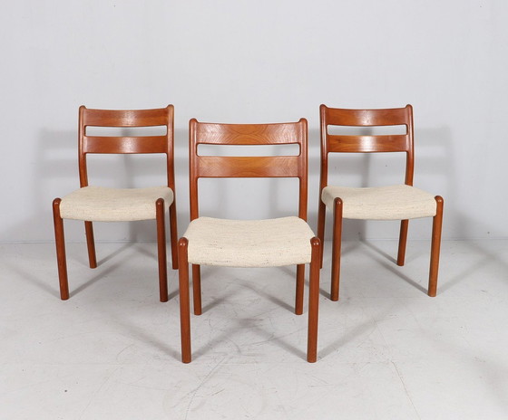 Image 1 of Set van 5 stoelen/eetkamerstoelen van Emc Møbler, Denemarken, jaren 1970