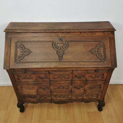 Vintage Secretaire Ladekast Landelijk Bureau Buro