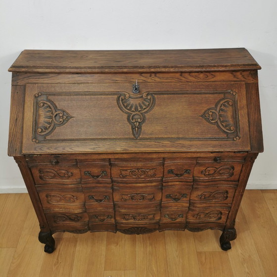 Image 1 of Vintage Secretaire Ladekast Landelijk Bureau Buro