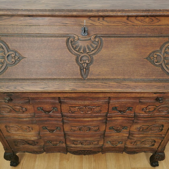 Image 1 of Vintage Secretaire Ladekast Landelijk Bureau Buro