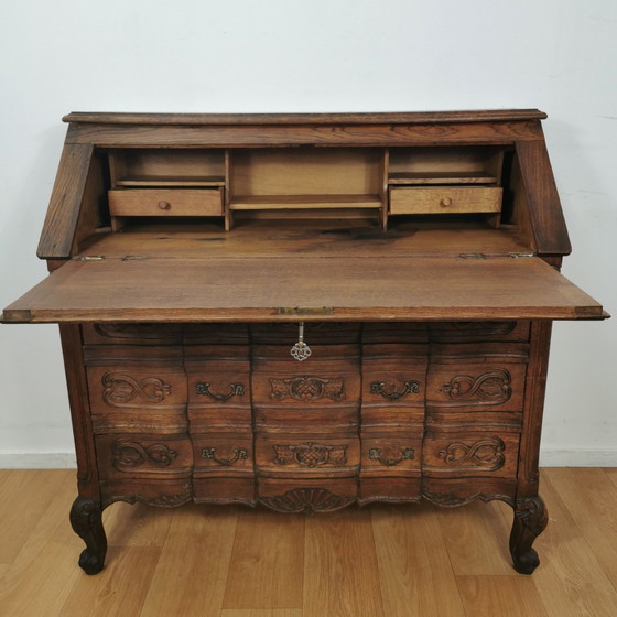 Image 1 of Vintage Secretaire Ladekast Landelijk Bureau Buro