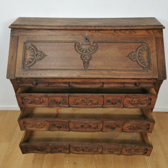 Image 1 of Vintage Secretaire Ladekast Landelijk Bureau Buro