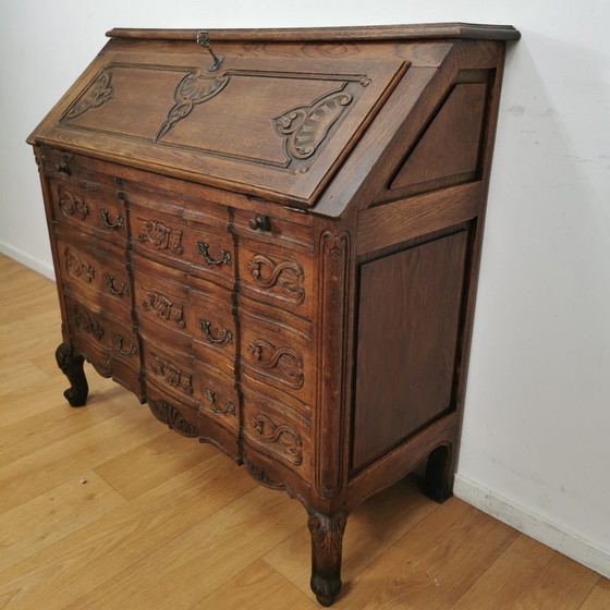 Image 1 of Vintage Secretaire Ladekast Landelijk Bureau Buro