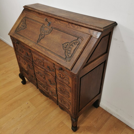 Image 1 of Vintage Secretaire Ladekast Landelijk Bureau Buro