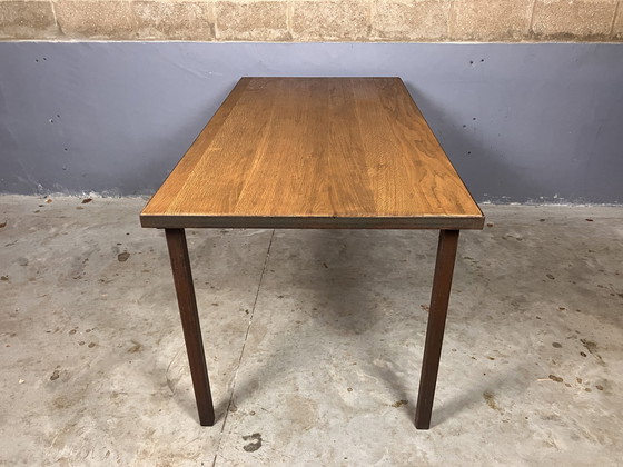 Image 1 of Industrieel Tafel Bureau Staal Massief Eiken