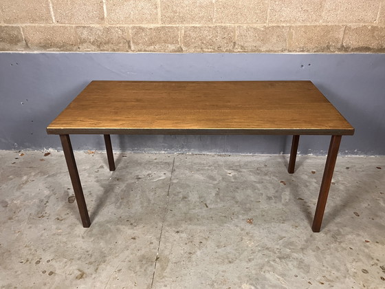 Image 1 of Industrieel Tafel Bureau Staal Massief Eiken