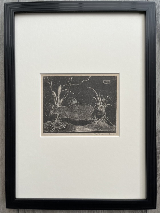 Image 1 of Jan Mankes  - Originele Ingelijste Heliogravure Zeelt 1923