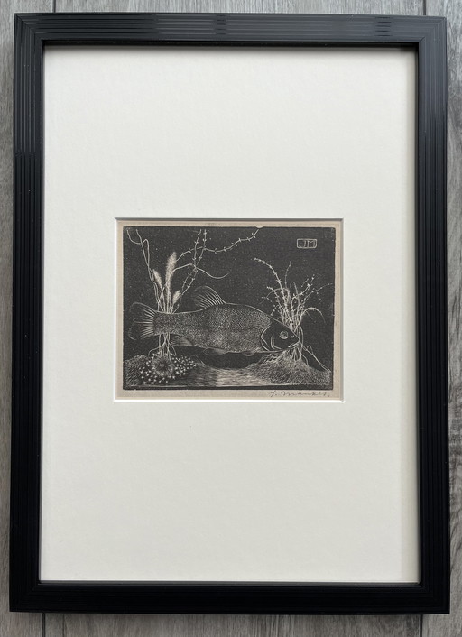 Jan Mankes  - Originele Ingelijste Heliogravure Zeelt 1923