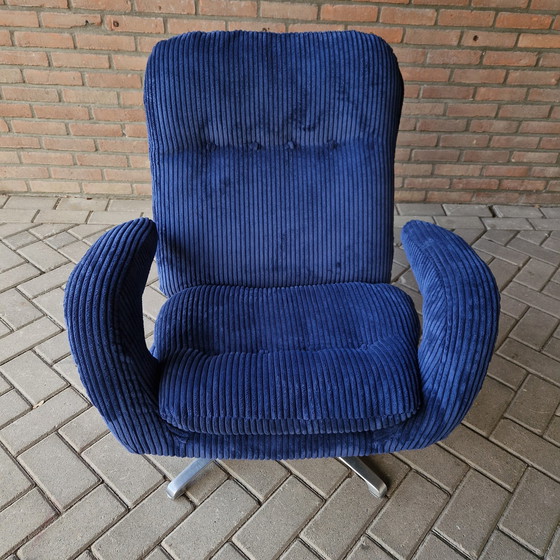 Image 1 of Vintage Draaifauteuil Opnieuw Bekleed 