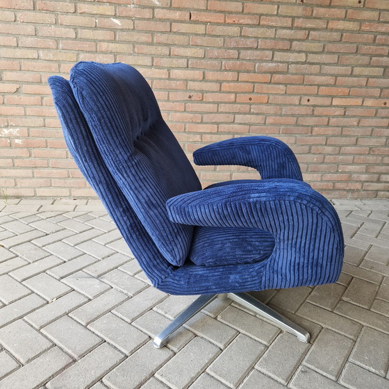 Image 1 of Vintage Draaifauteuil Opnieuw Bekleed 