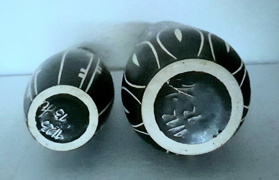 Image 1 of 2X Sgraffito-vazen, 1960S