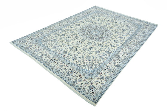 Image 1 of Handgeknoopt Oosters Vloerkleed Nain 9 La Met Zijde - 344 X 243 Cm